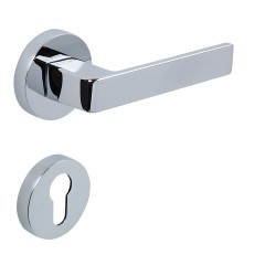 Çebi Croma Lüks Zamak Yuvarlak Rozetli Kapı Kolu ETA Krom Oda