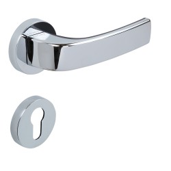 Çebi Croma Lüks Zamak Yuvarlak Rozetli Kapı Kolu PERA Krom Oda